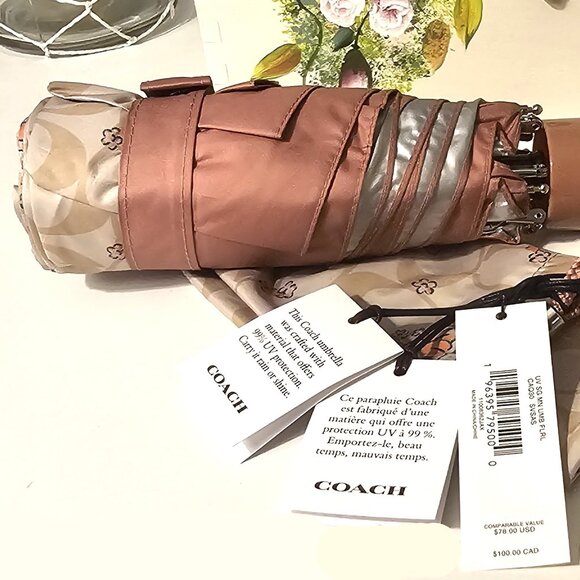 Coach Umbrella with 99% UV Protection - Picture 1 of 4